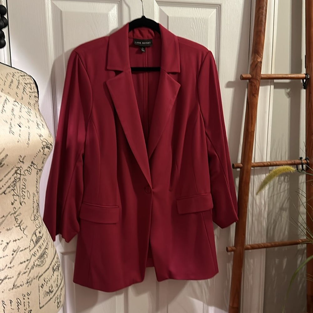 Lane Bryant Women’s Blazer, Unlined. Red, Size 18 - NWOT